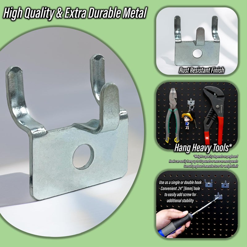 Store Fixtures Direct Pegboard Utility Notch Hook - Picture Hanger for Slatwall & Peg Wall - 100 Pack - Image 3
